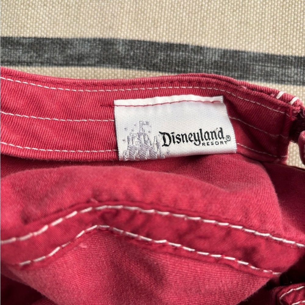 Disneyland Resort Red Broken In Mickey Patch Adjustable Baseball Cap One Size - Picture 3 of 7